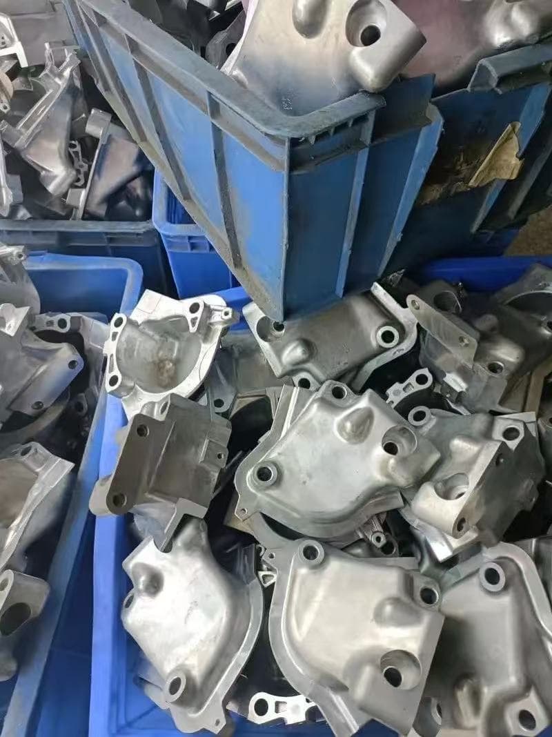 Batch aluminum die-cast parts before finishing and packing